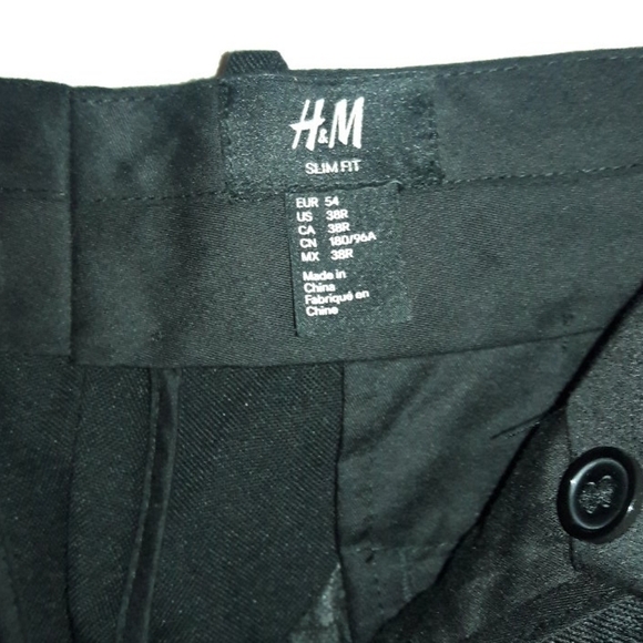 H&M Black Tuxedo Pants, 38R - Picture 3 of 4